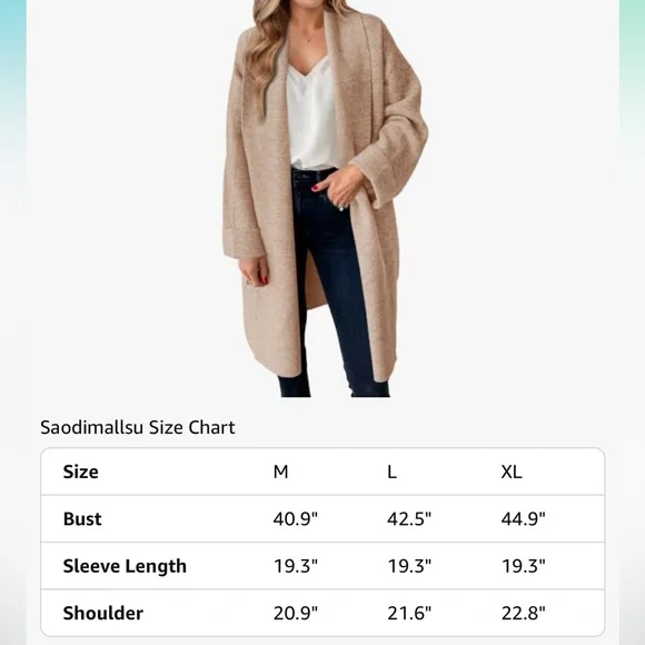 New Saodimallsu Cardigan Sweaters size L - Picture 4 of 4